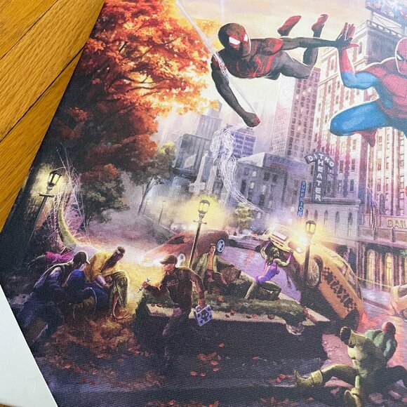 SPIDERMAN and BATMAN GOTHAM CITY, Marvel Wall Art. Gallery Wrapped Canvas! - Picture 14 of 16